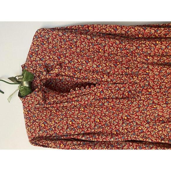 Vintage Carteret Long Sleeve Floral Dress with Tie Neck - Picture 9 of 14